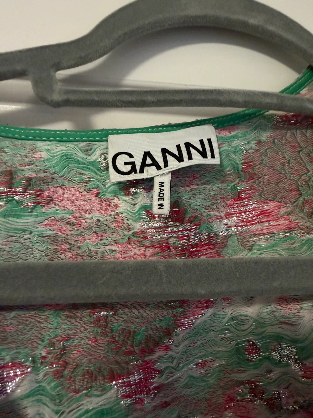 GANNI Floral Puff Sleeve Mini Dress - photo 2