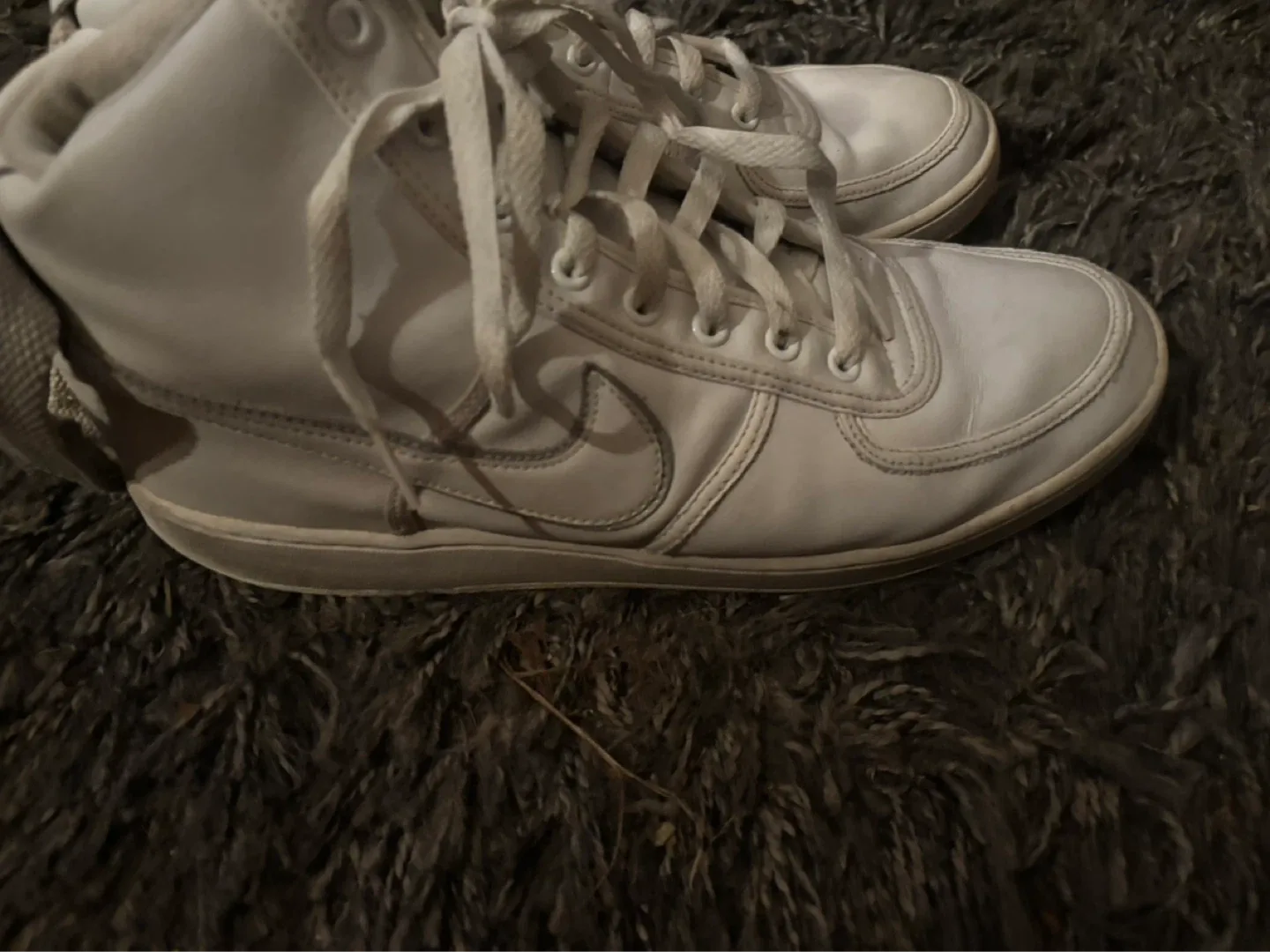 Nike White High-Top Sneakers, size 13 - photo 2
