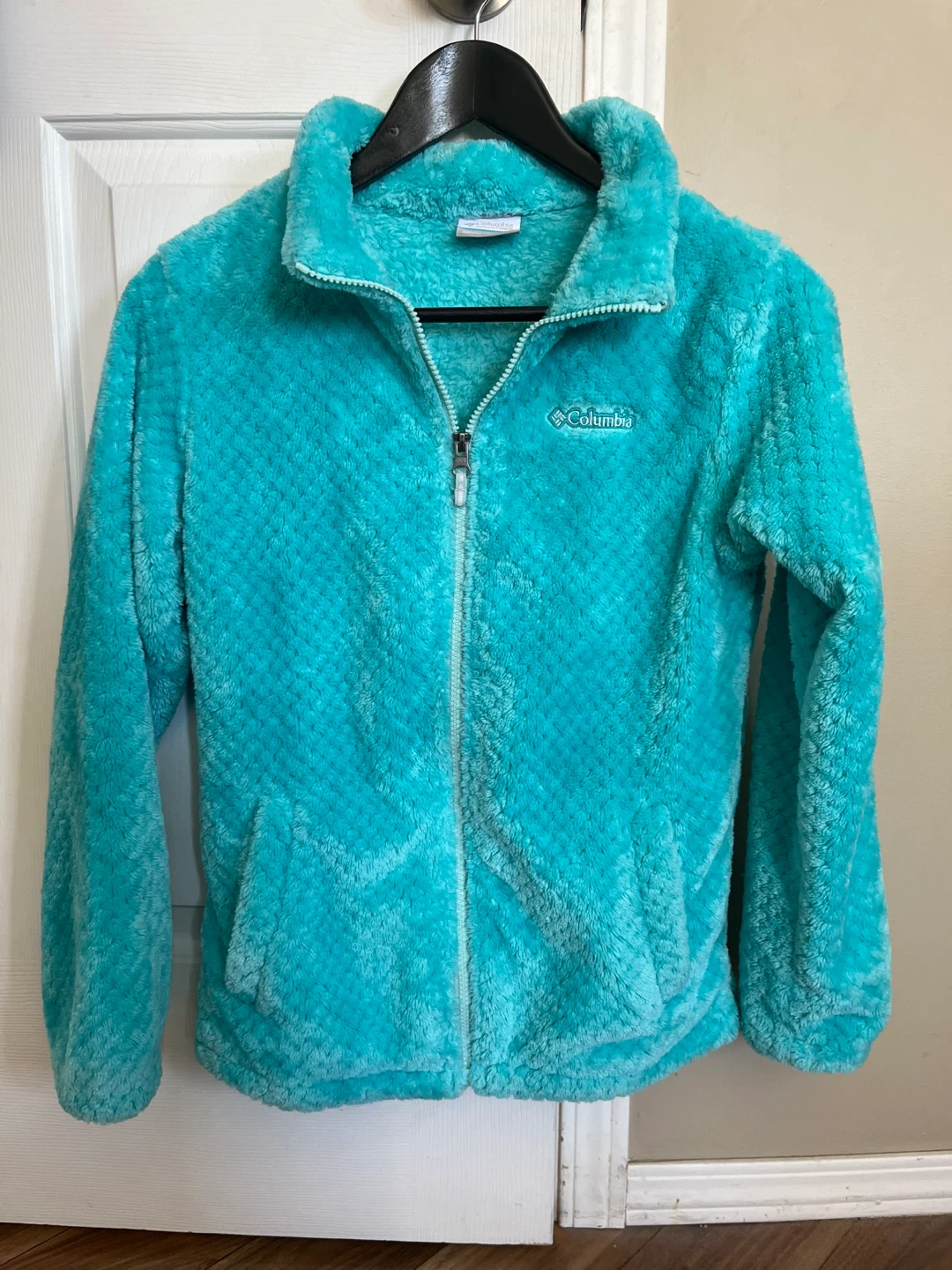 Columbia Fleece Jacket Kids Size L (14/16) Teal