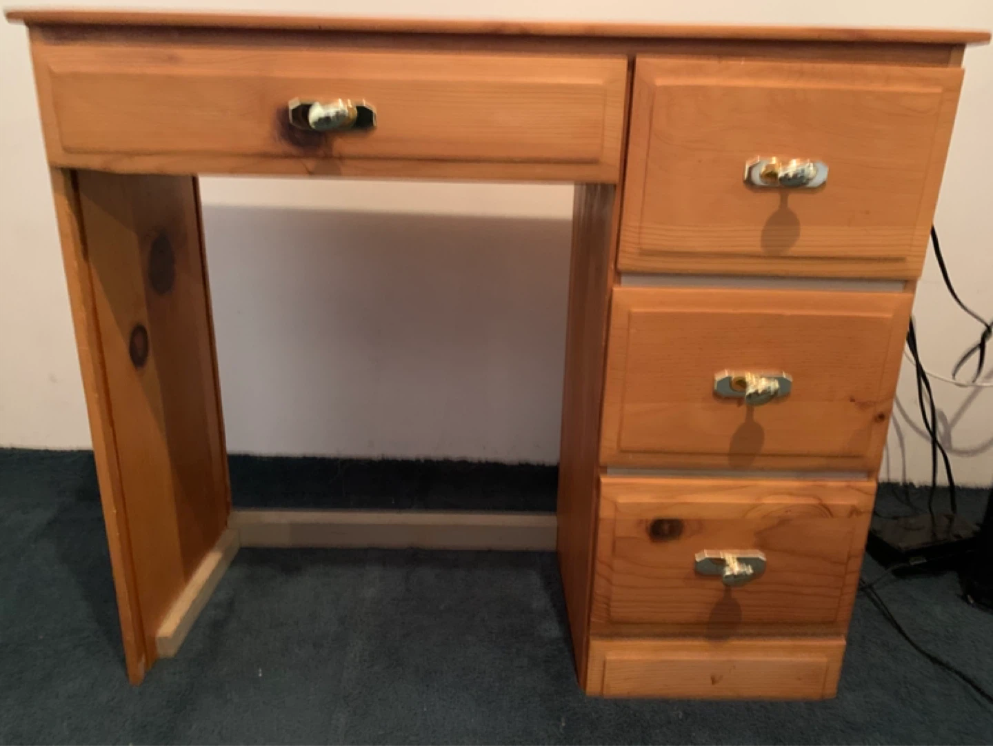 Wooden Desk with Drawers