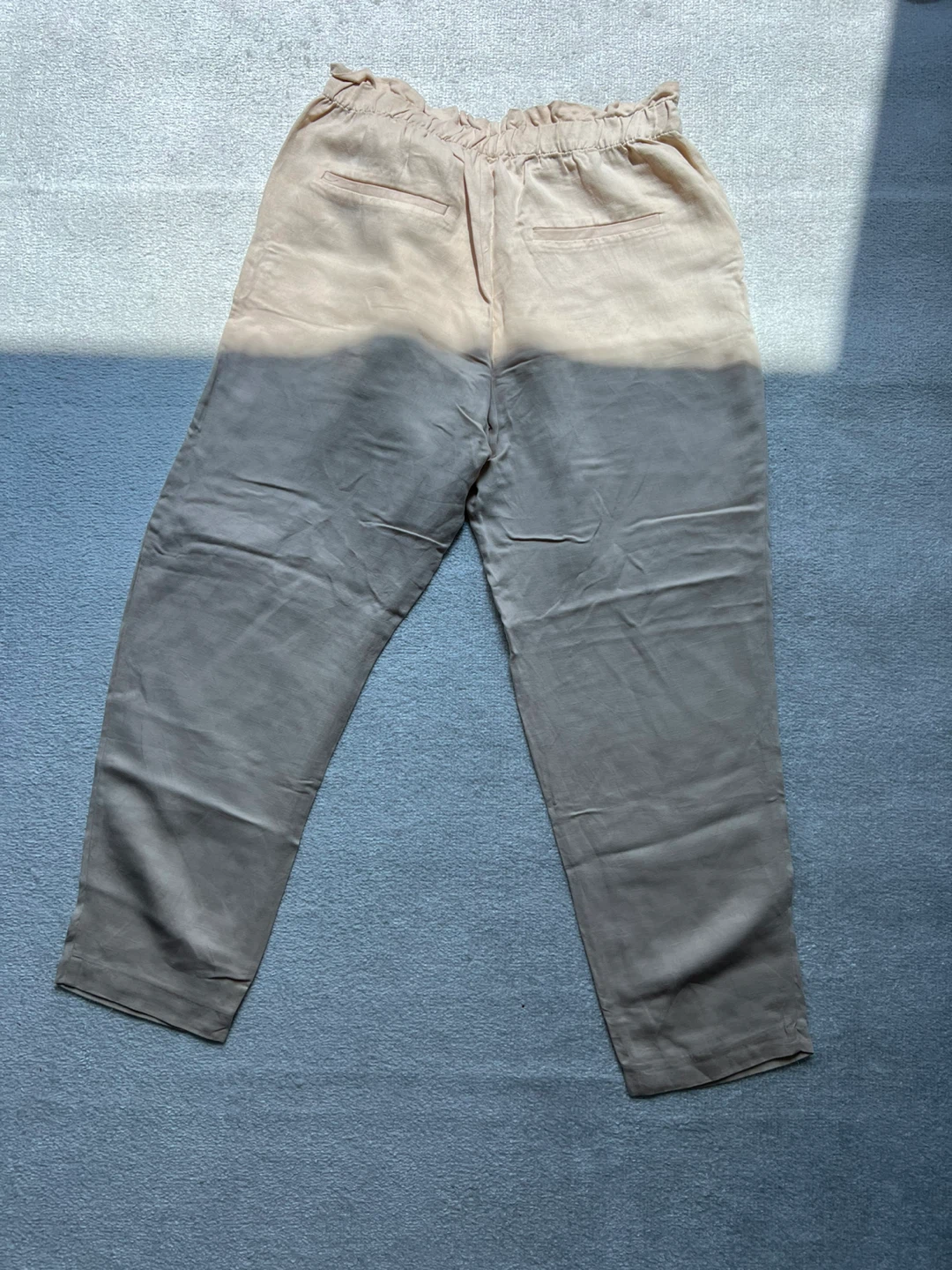 ZARA TRF beige linen blend pants women's size M - photo 4