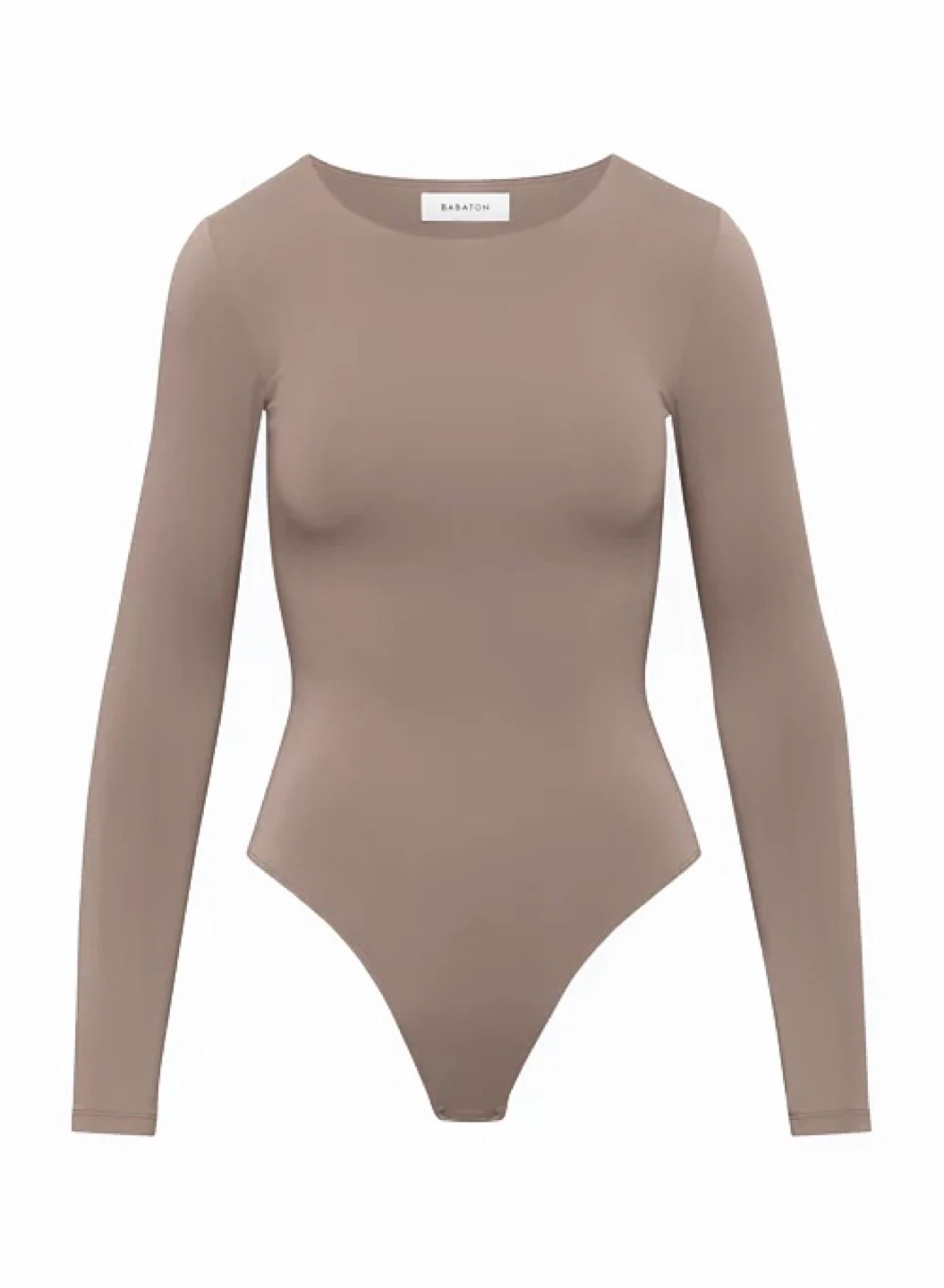 BABATON taupe contour bodysuit long sleeve size medium
