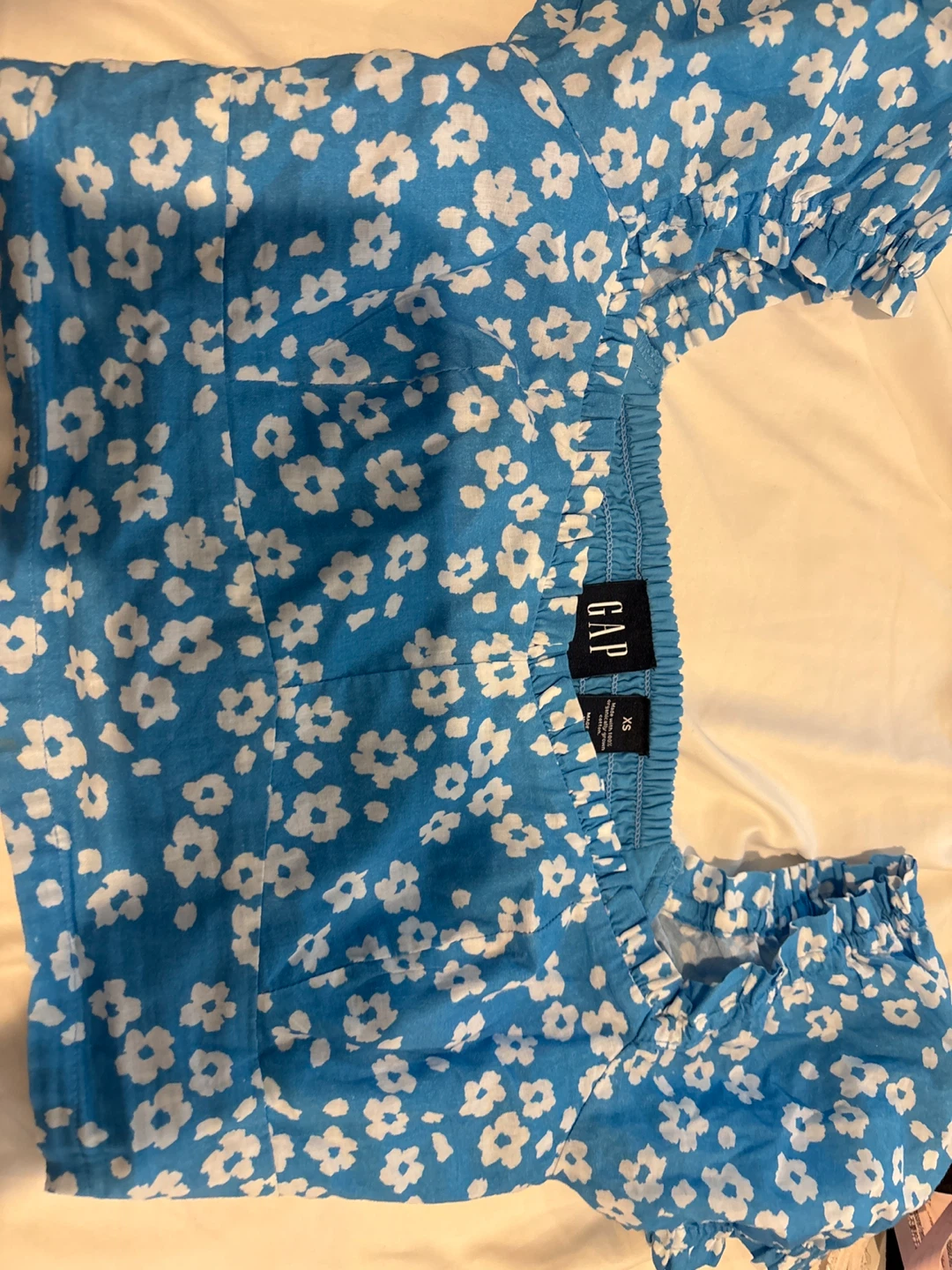 GAP Blue Floral Crop Top - Size XS - photo 3