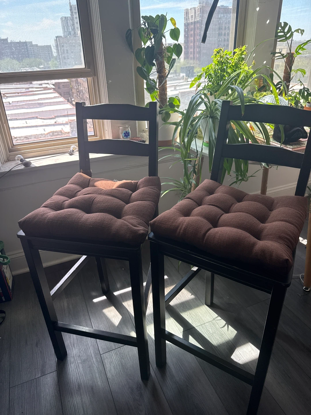 Black Bar Stools (set of 2)