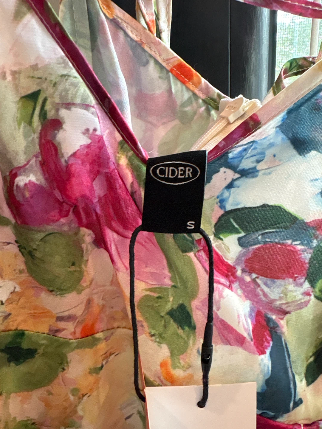 Cider Floral Ruched Mini Dress Size S - photo 3