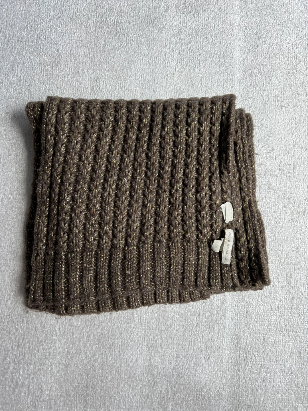 Club Monaco Knit Scarf with Metallic Thread