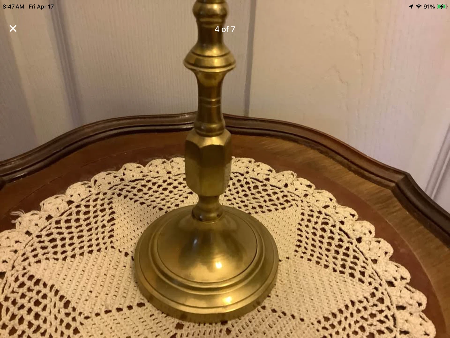 Vtg Judea Sabbath NY Brass Lions Triple Candelabra 🐞 - photo 4