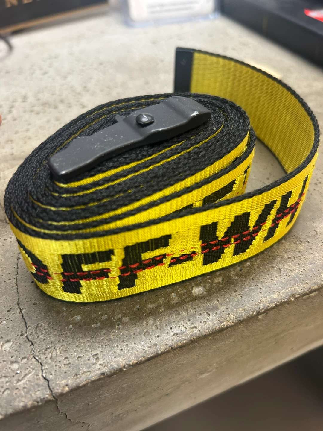 OFF-WHITE Industrial Belt Yellow/Black