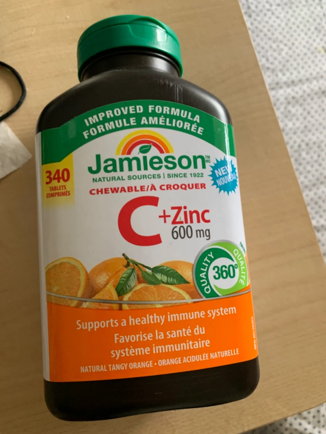 Jamieson Vitamin C + Zinc Chewable Tablets, 340 Count