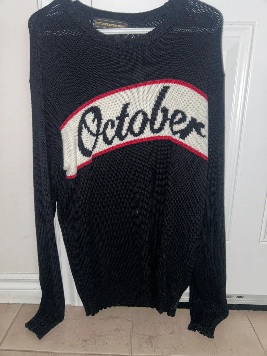 October's Very Own OVO Black Sweater