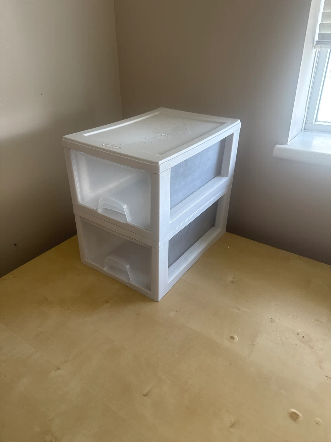 White 2-Drawer Plastic Storage Unit
