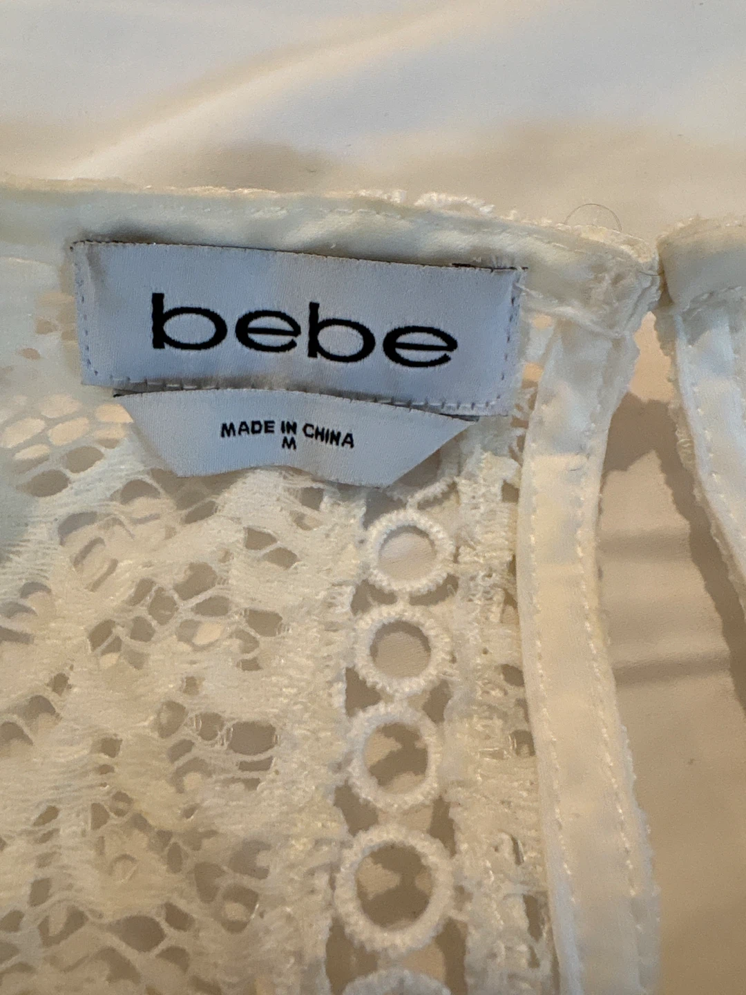 Bebe Lace Dress - Cream - Size M - photo 2
