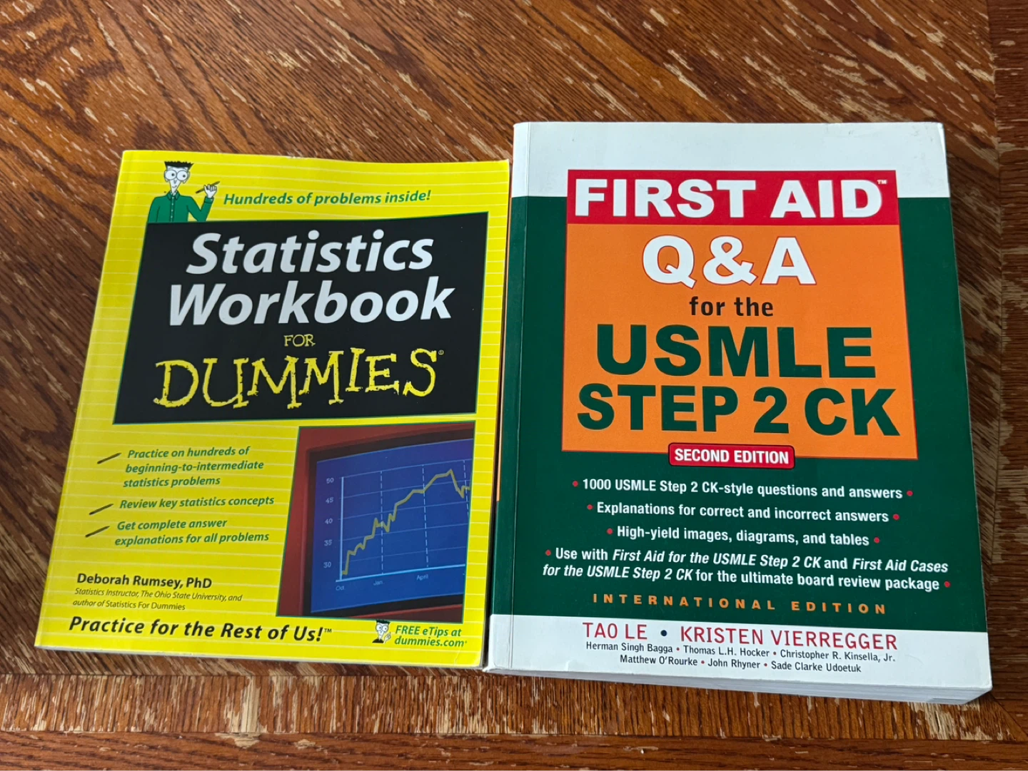 Statistics Workbook and First Aid Q&A book for free