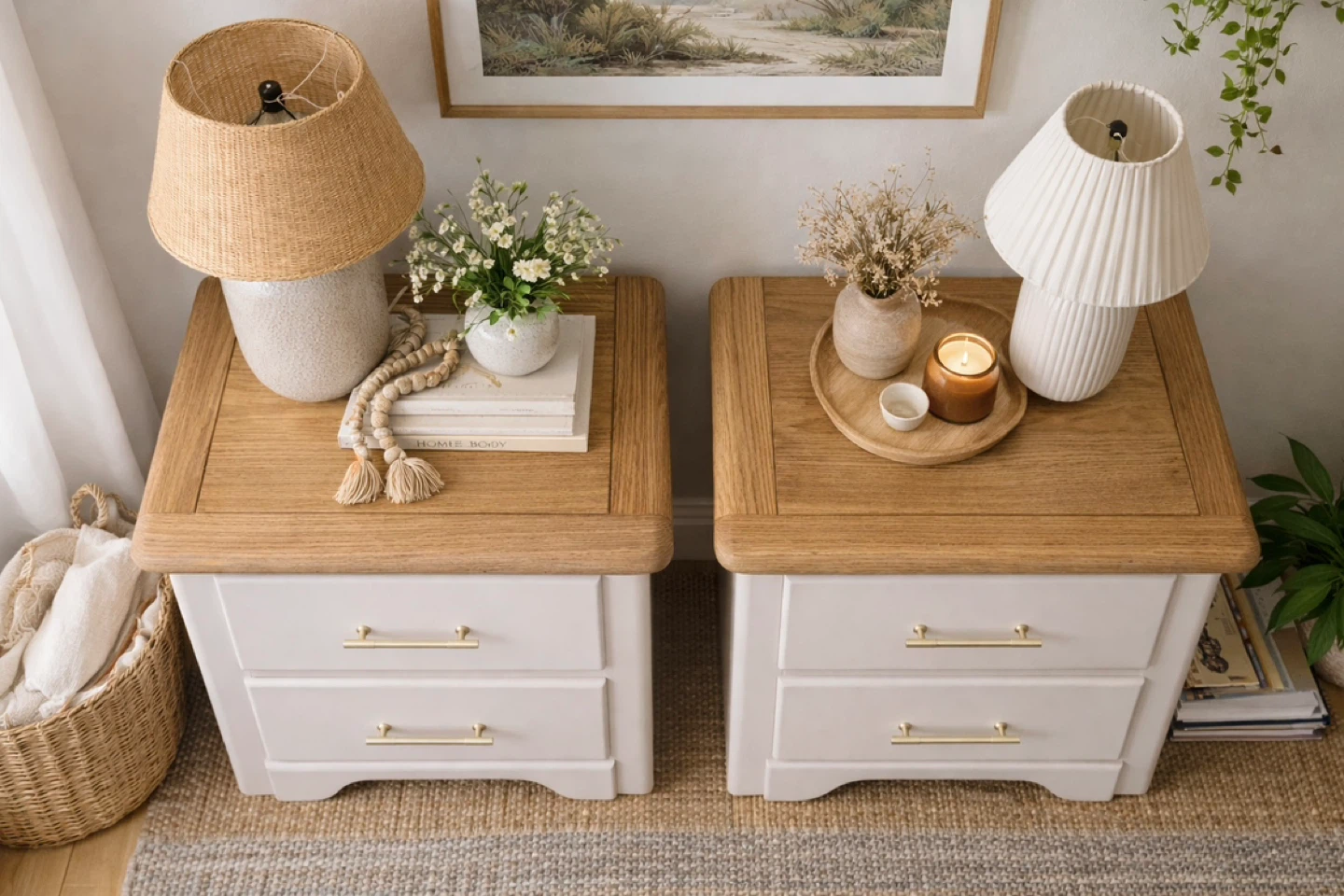 ✨ Soft Blush Nightstand Set – Solid Wood Stanley Pair✨ - photo 4