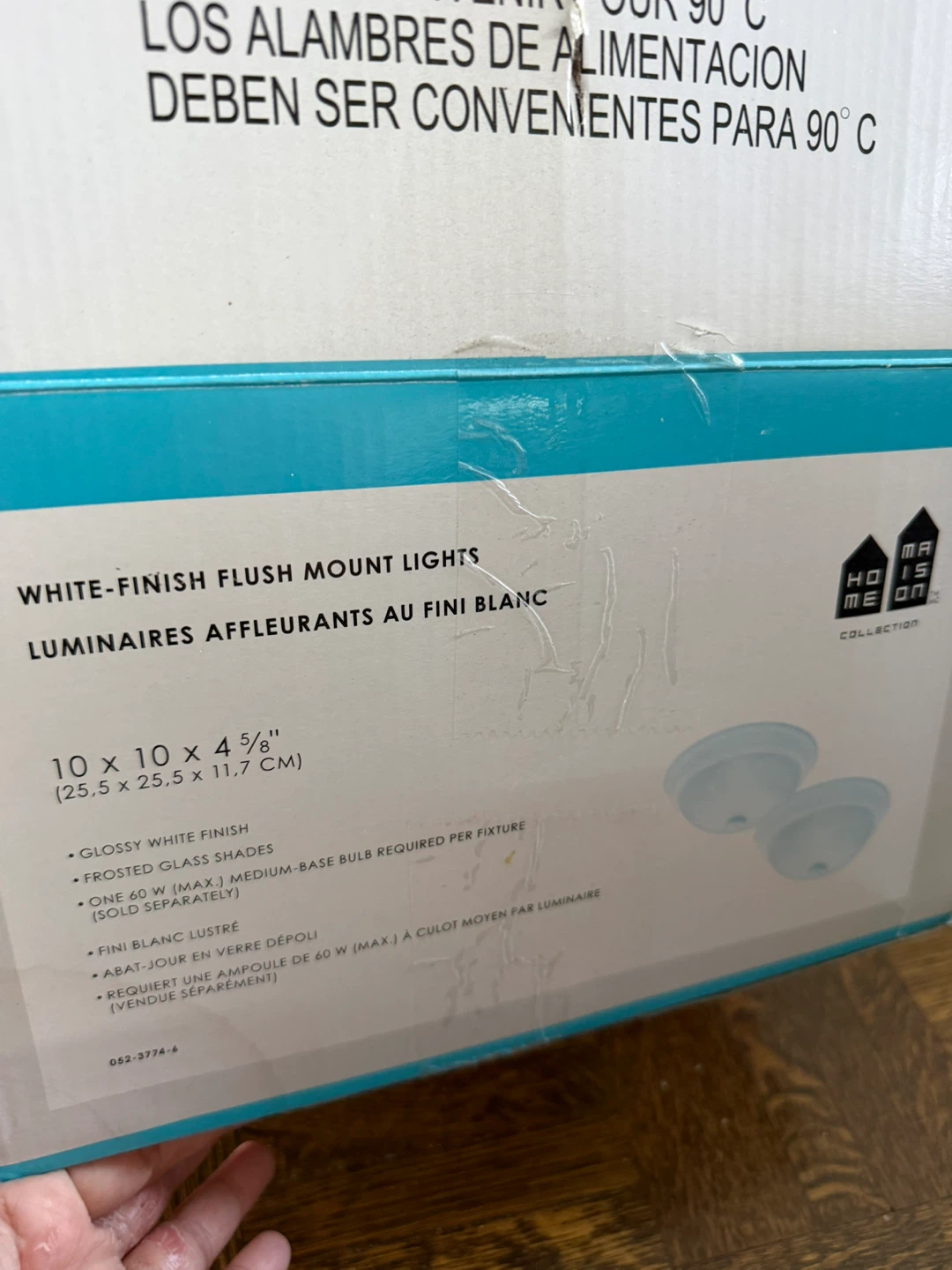 HomeMade Collection White Finish Flush Mount Lights (2 Pack) - photo 3