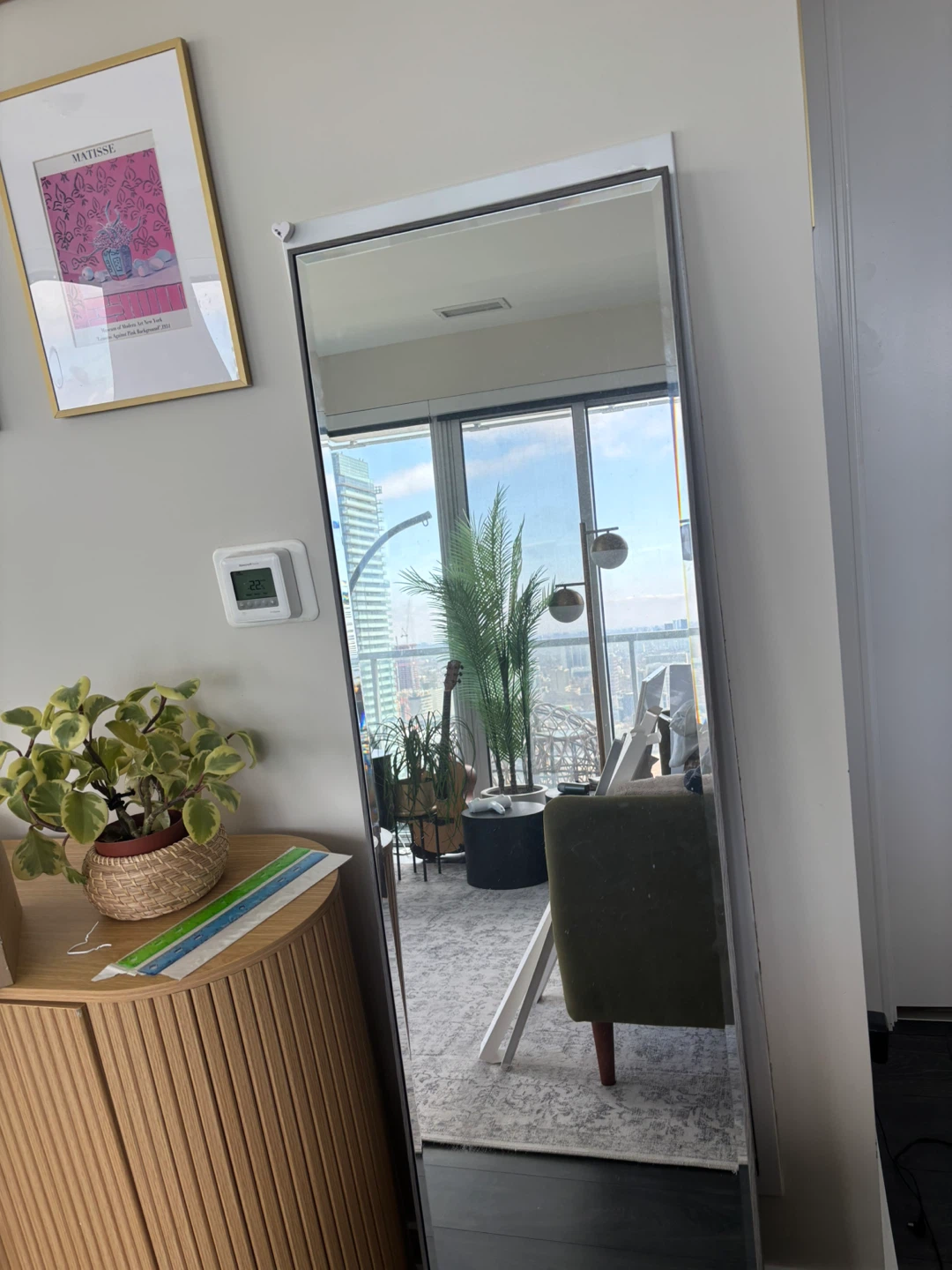 Full Length Mirror with Silver Frame