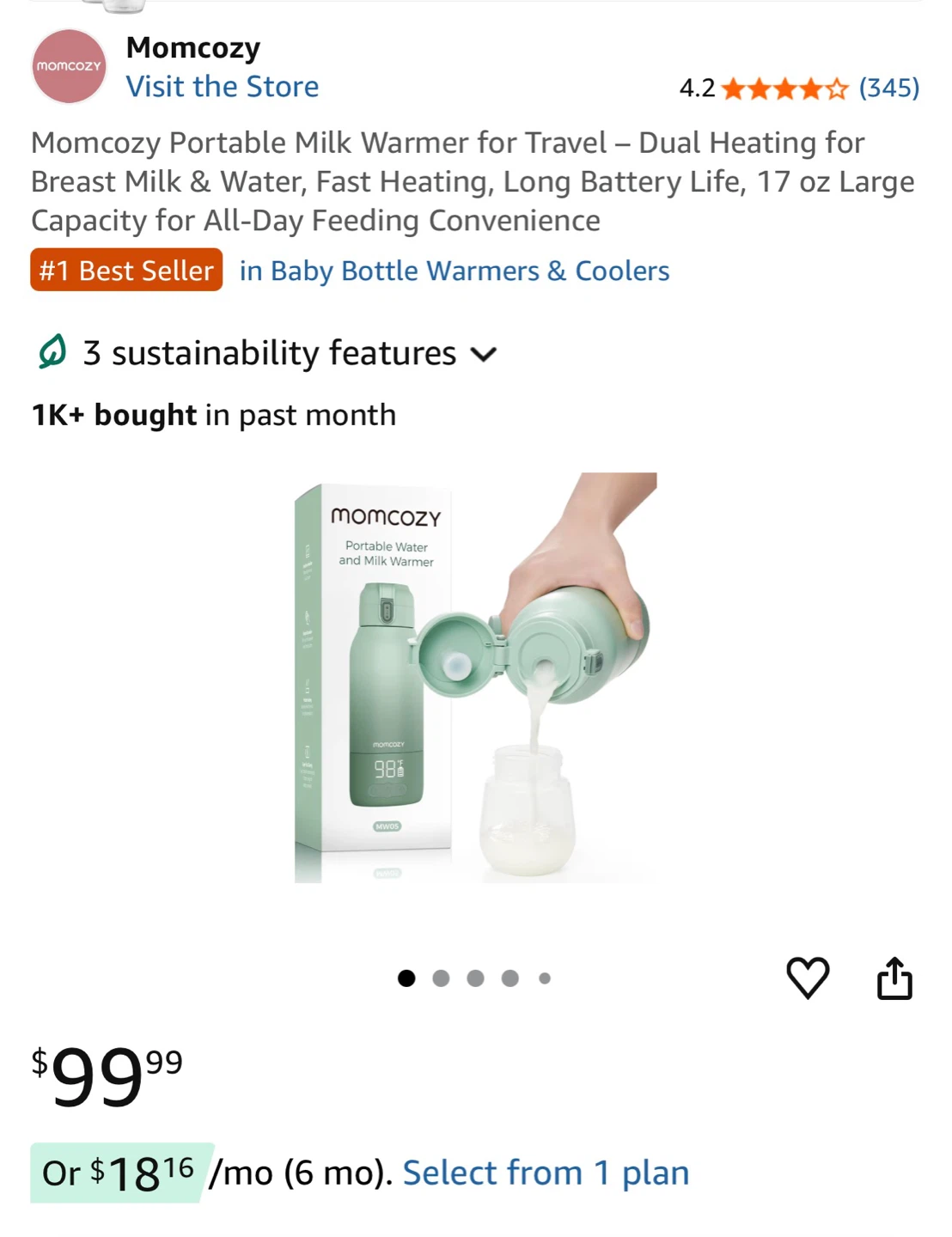 Momcozy Portable Milk Warmer - photo 2