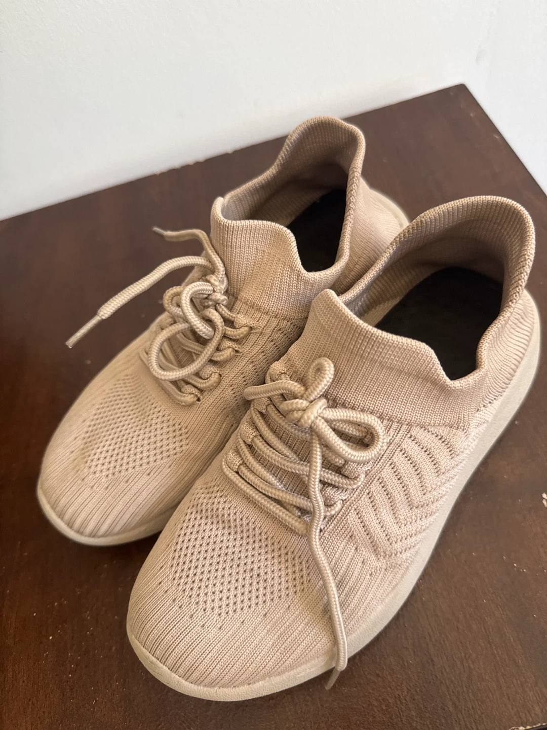 Women's Knit Sneakers - Beige - photo 2