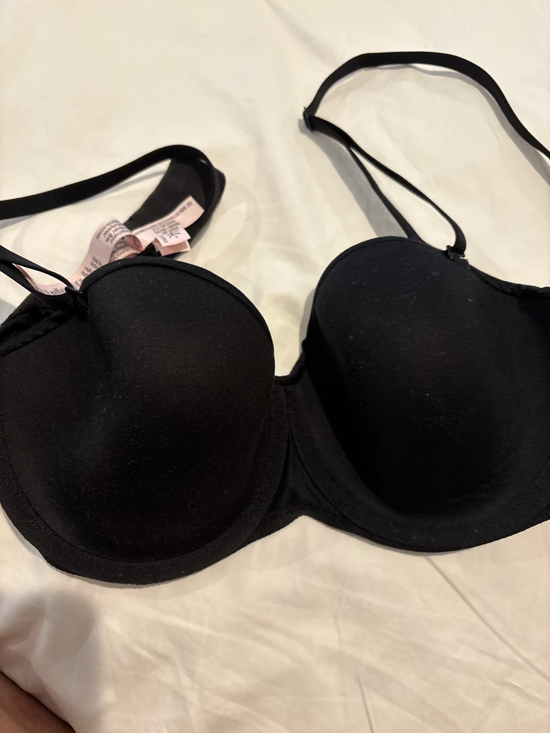 Victoria's Secret Black Lightly Lined Strapless Bra 34C