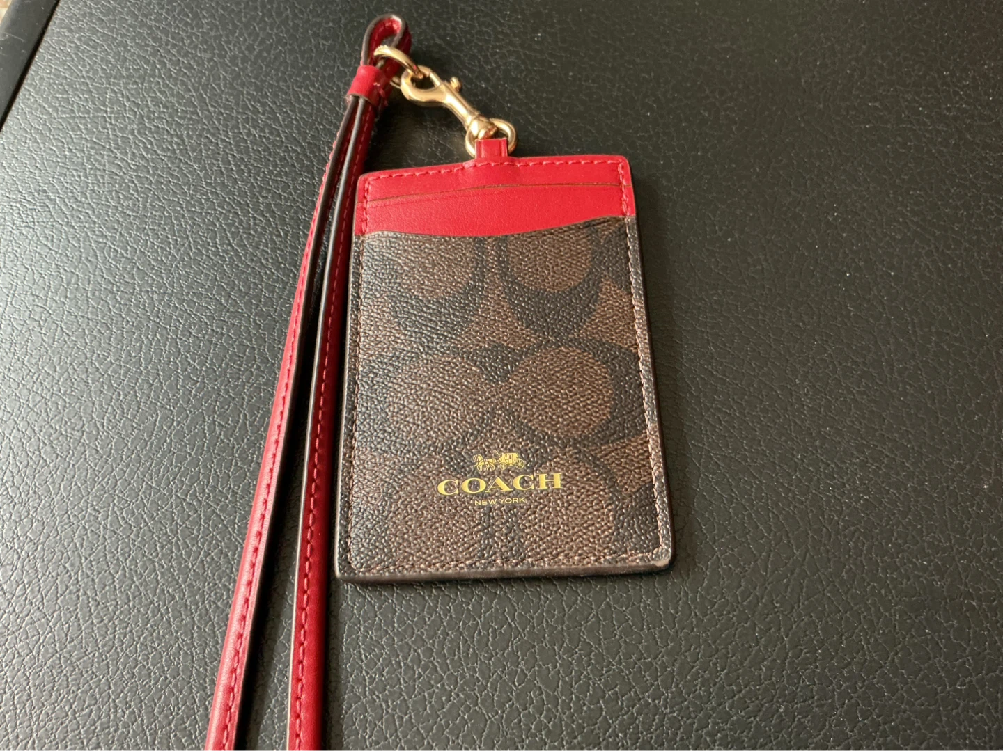 COACH Signature ID Card Holder.
