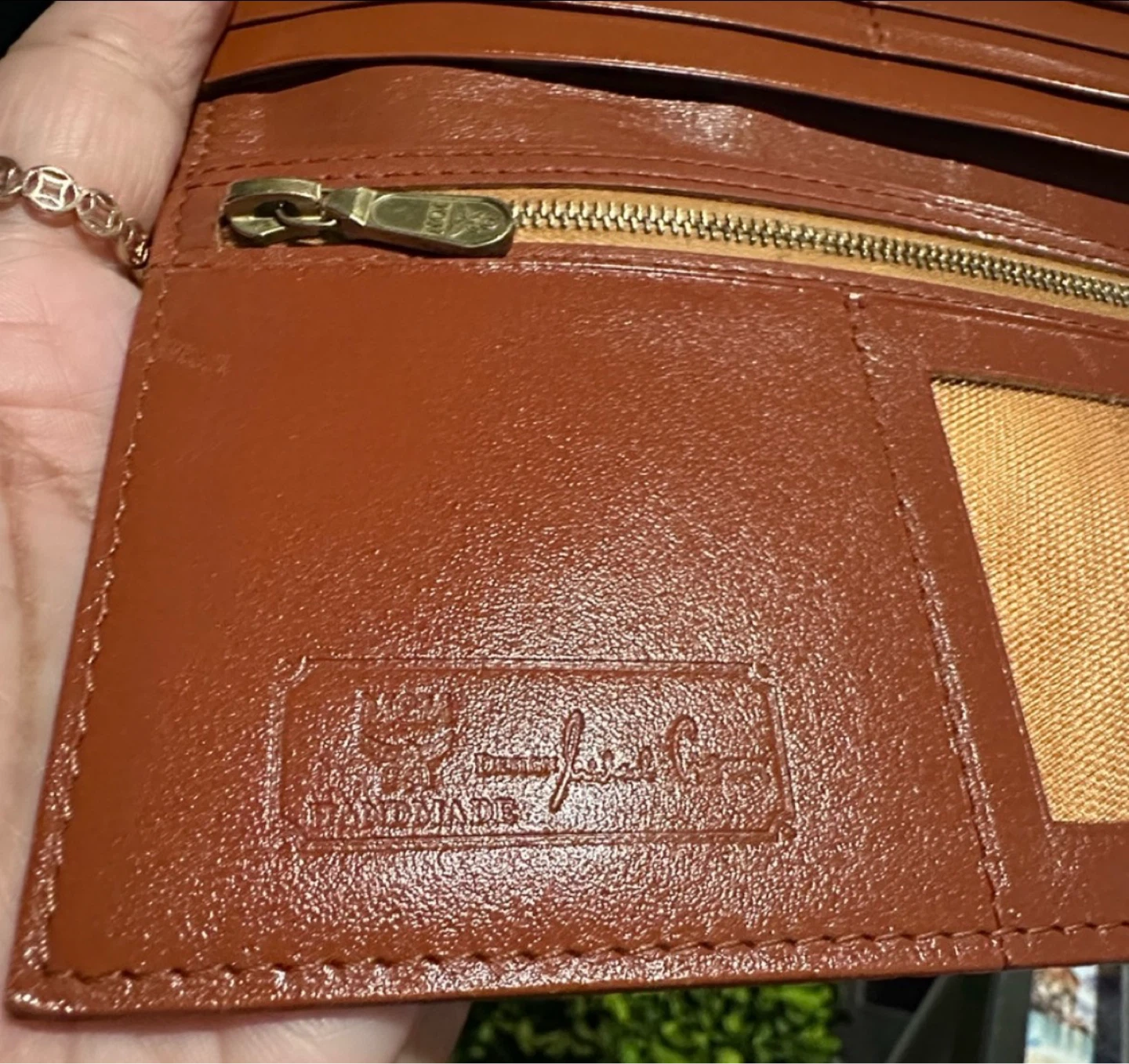 MCM Cognac Visetos Trifold Wallet - photo 2