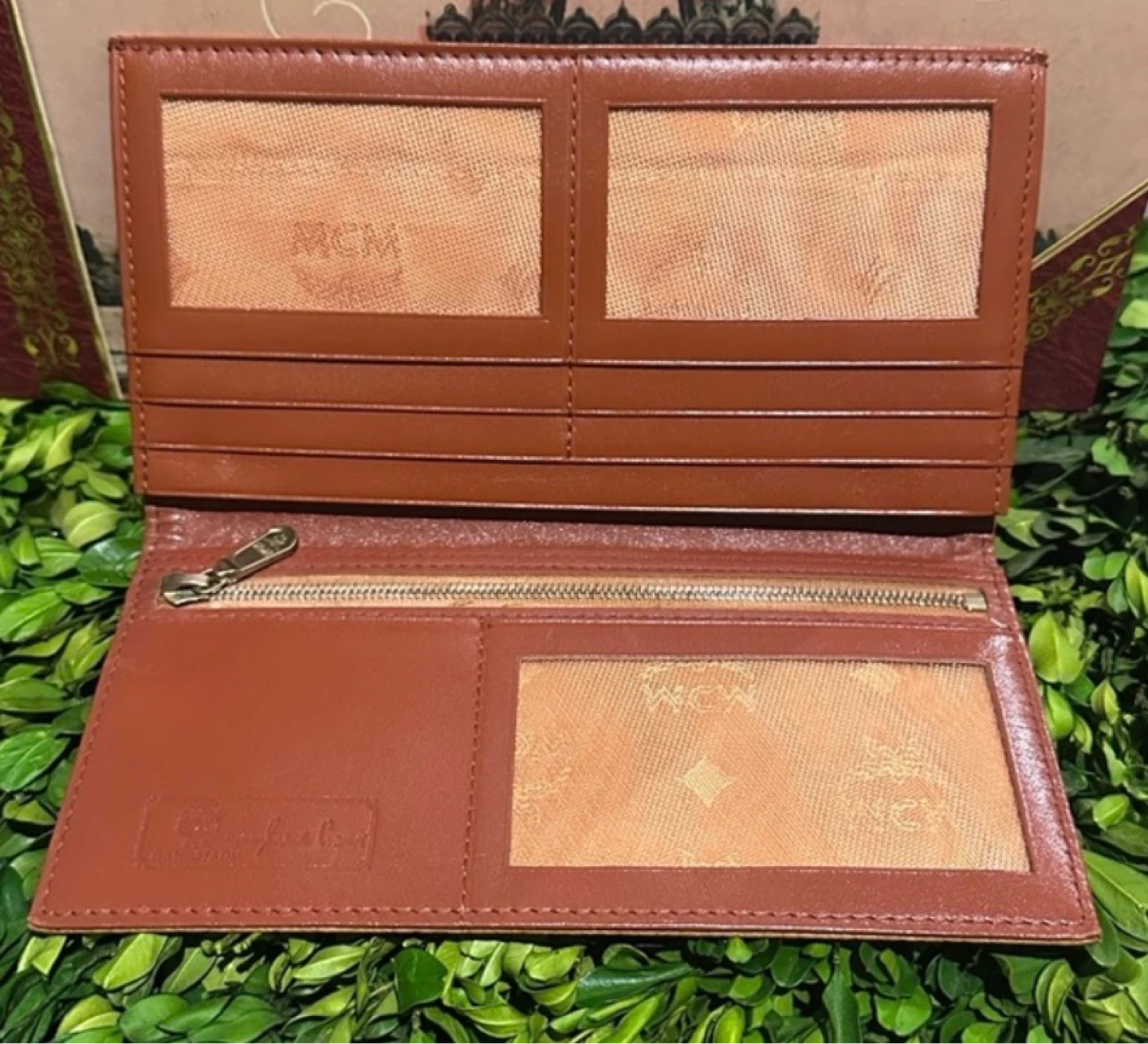 MCM Cognac Visetos Trifold Wallet - photo 3