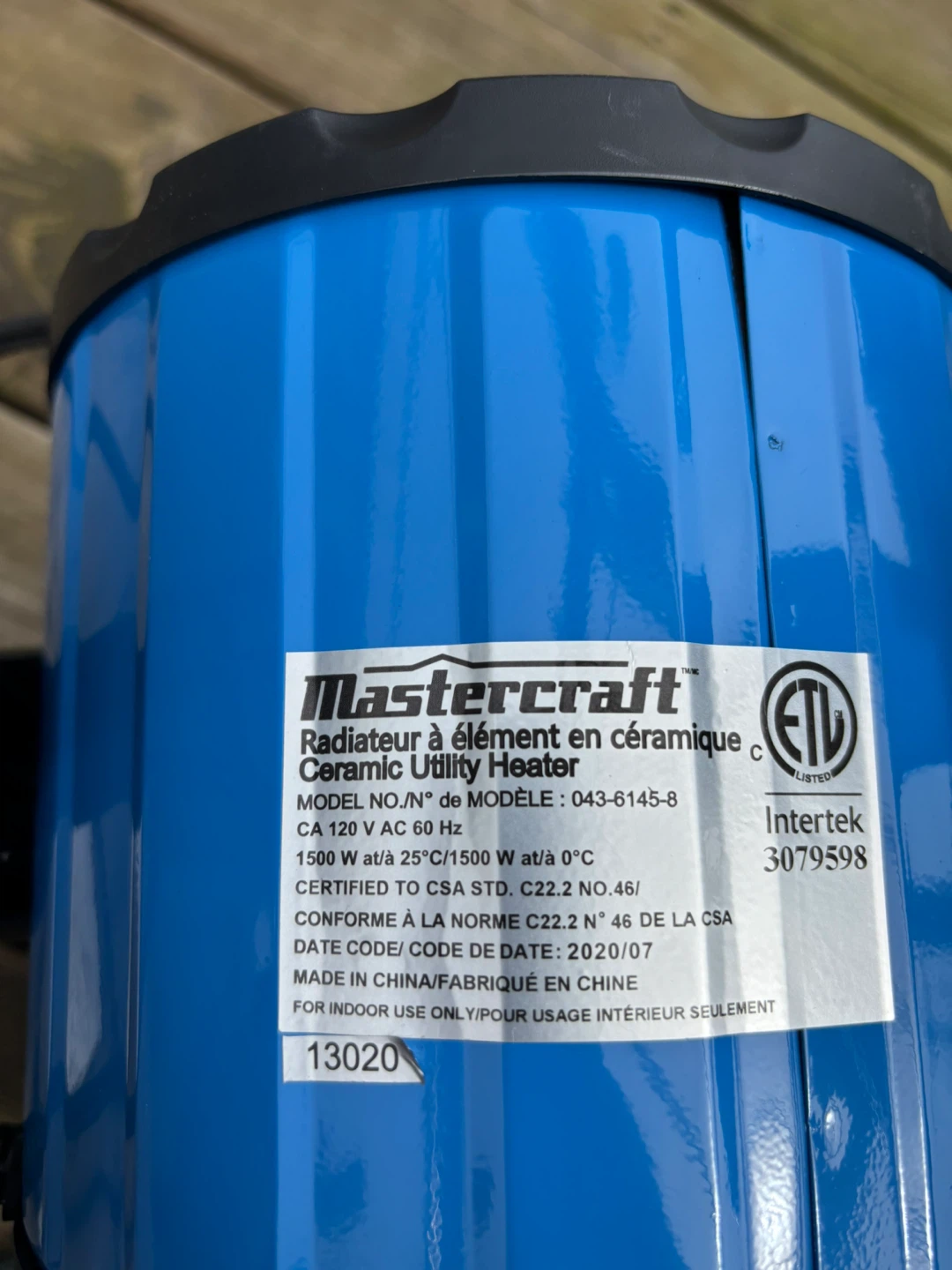 Mastercraft Ceramic Utility Heater - photo 5