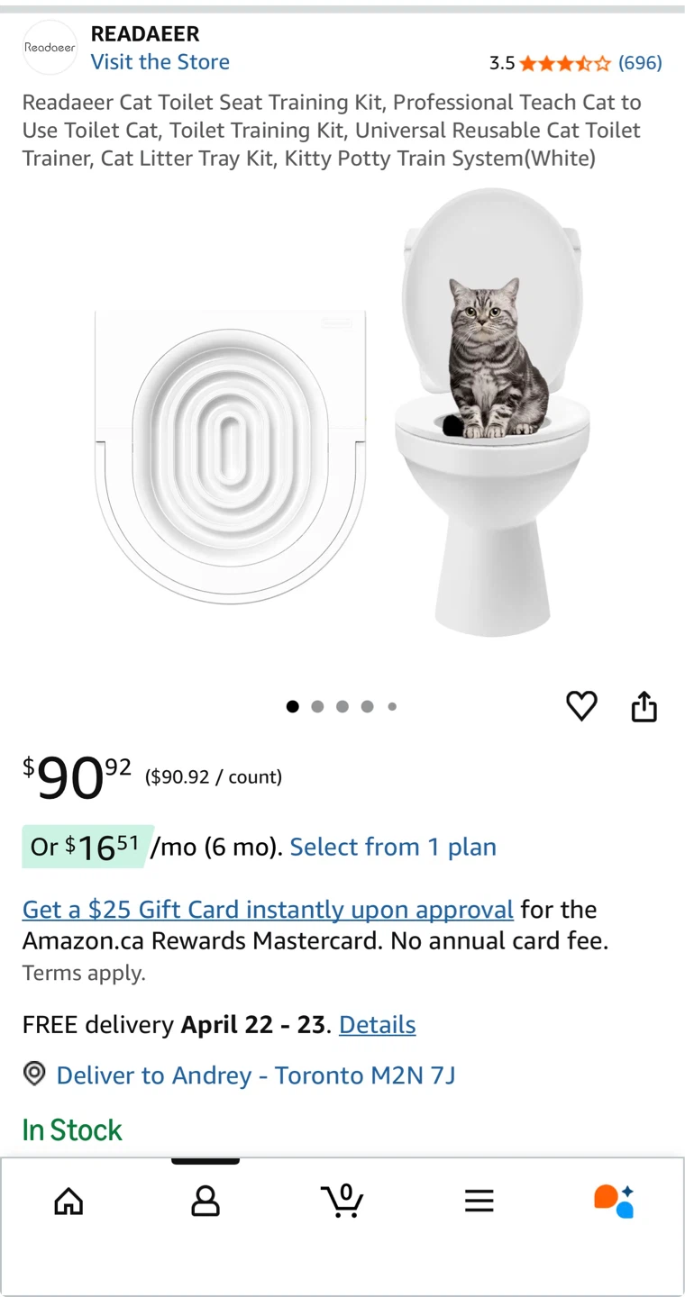 Cat Toilet Seat Training Kit