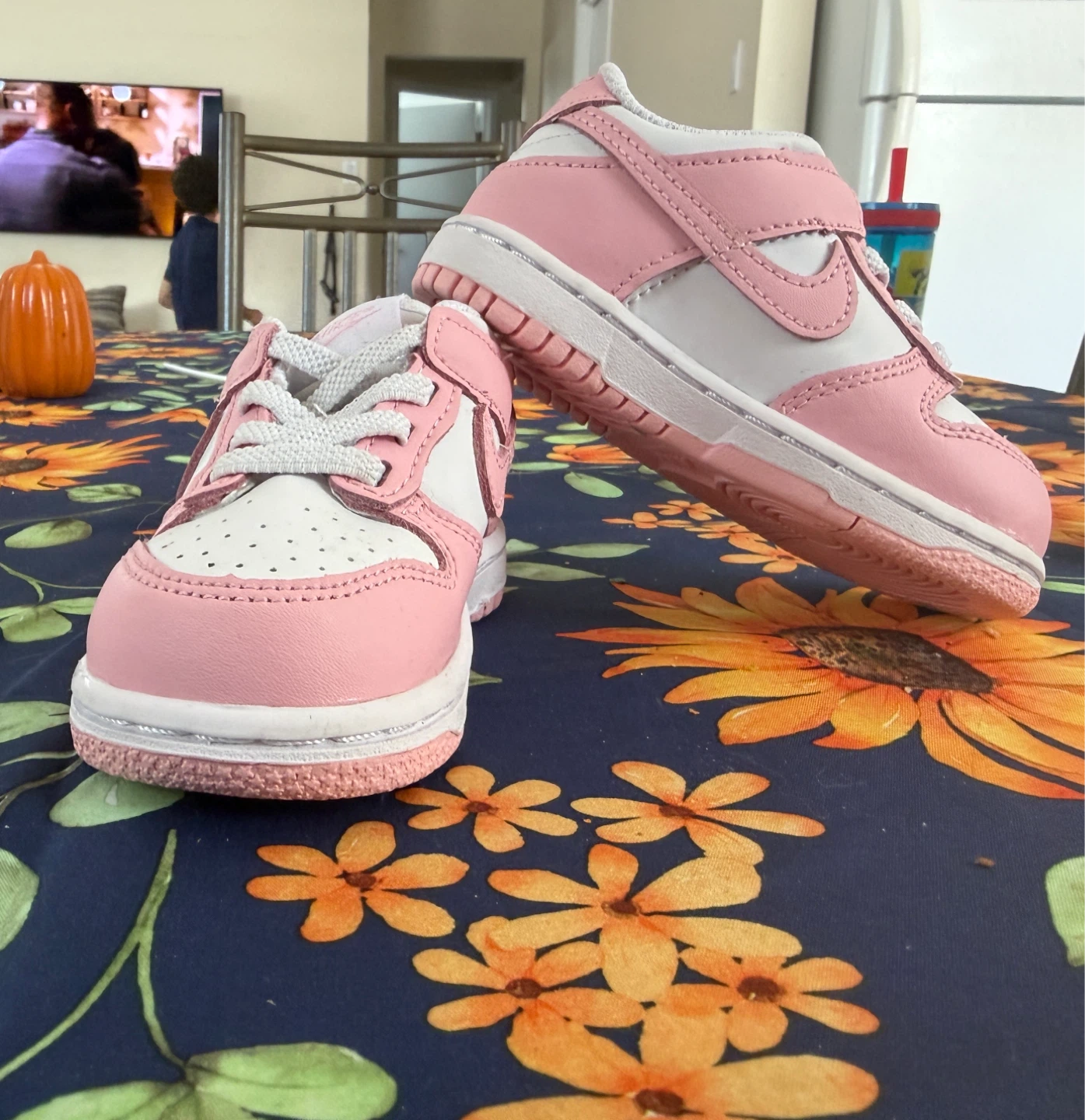 Nike Dunk Low Toddler Shoes Pink White - photo 2