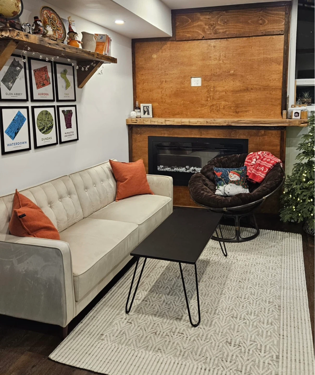 Light Beige Tufted Loveseat Sofa Bed - photo 3