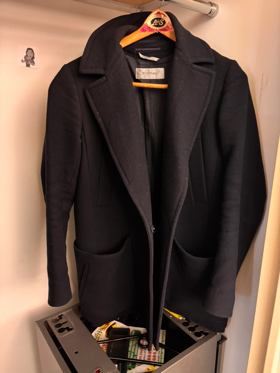 Sportmax Black Peacoat - photo 2