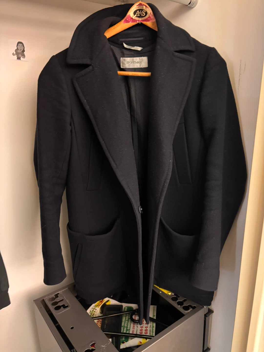Sportmax Black Peacoat