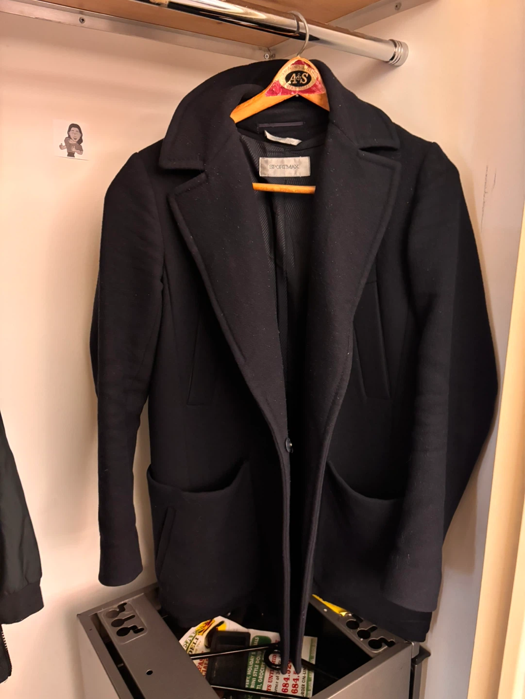 Sportmax Black Peacoat - photo 3