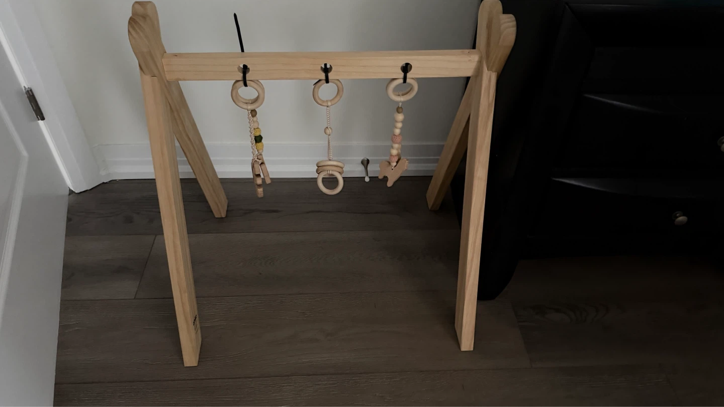 Wooden Baby Play Gym with Toys