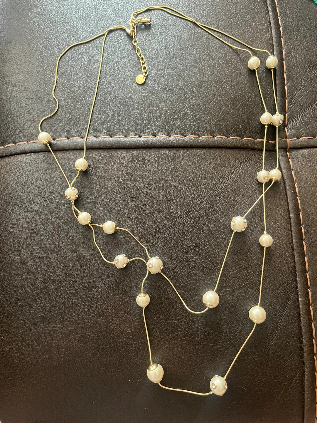 Double Layer Faux Pearl Necklace - photo 2