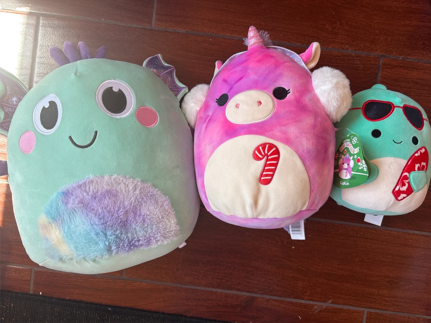 Squishmallow Plush Toys - Dragon, Unicorn, and Surfer Turtle