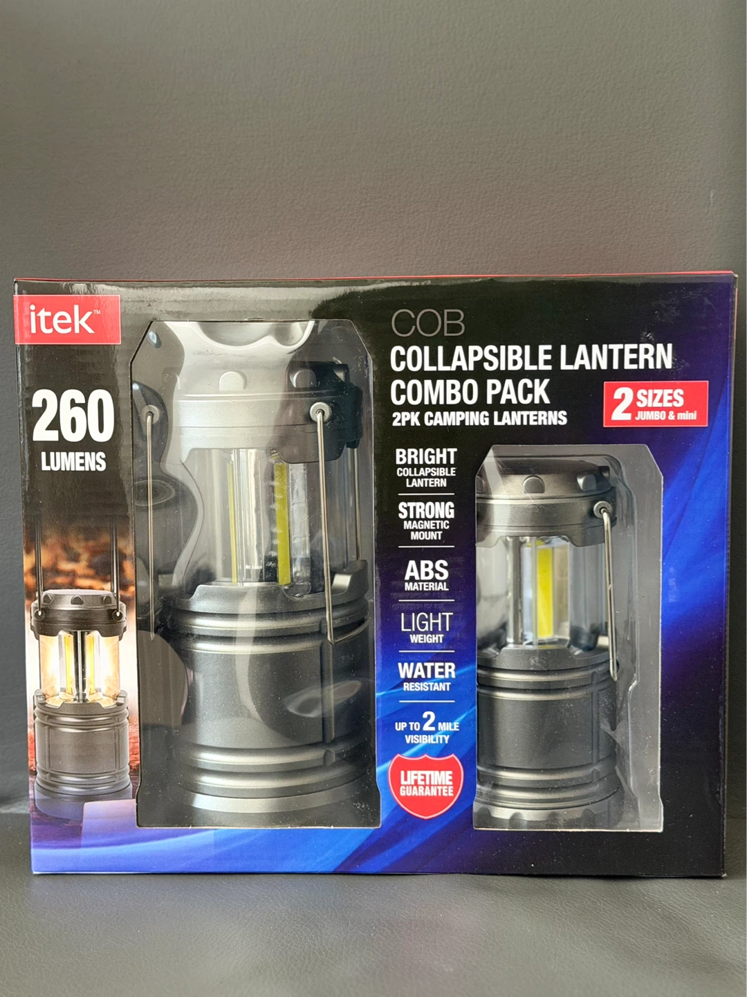 itek COB Collapsible Lantern Combo Pack - 2PKS