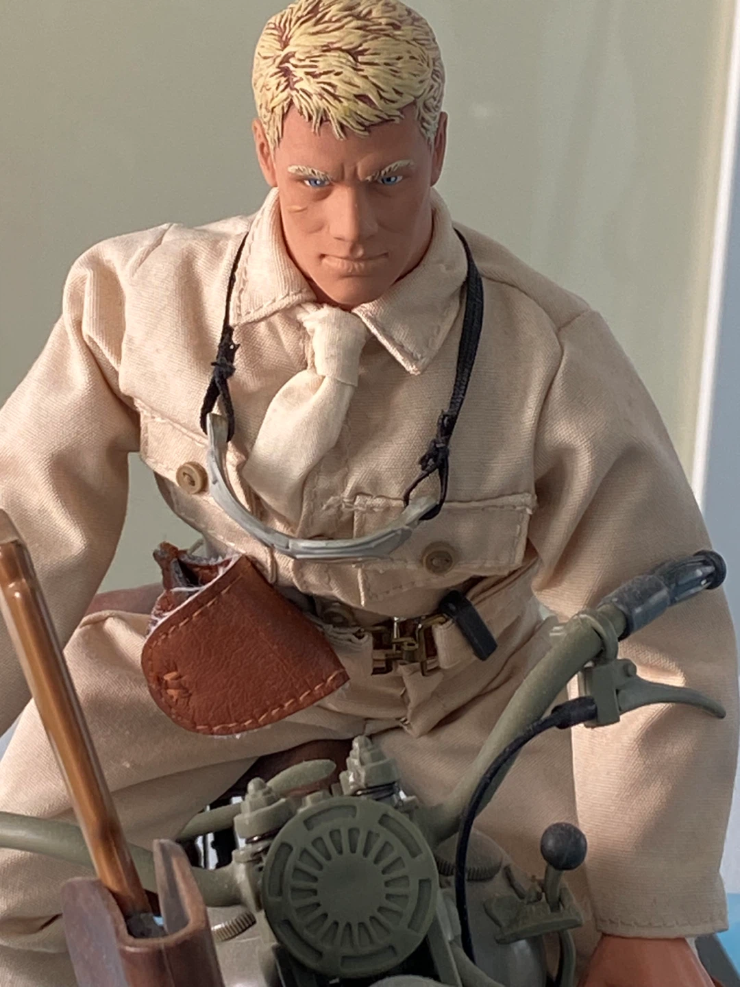 Action figure with motorcycle