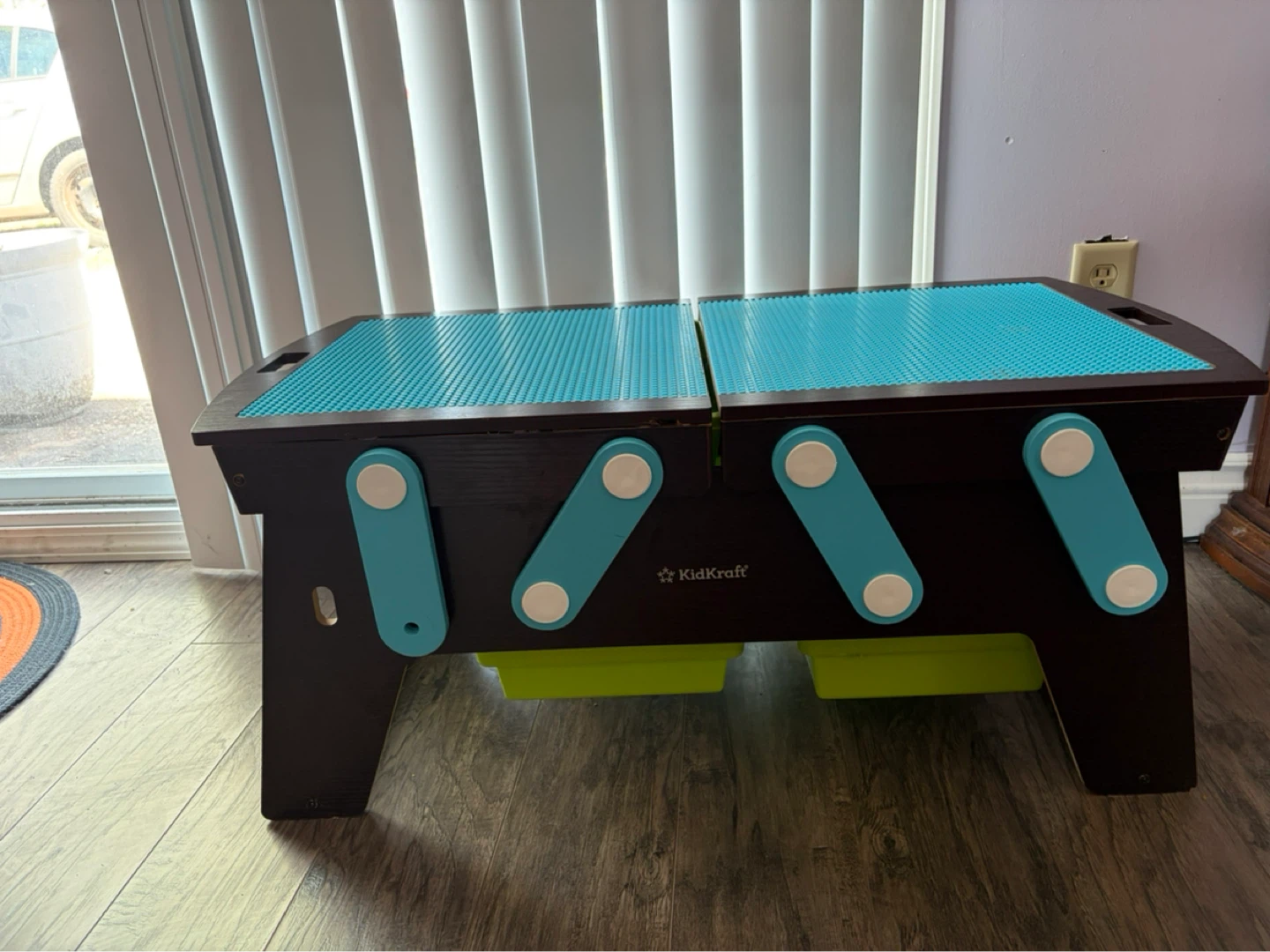 KidKraft Building Block Activity Table with Storage Bins - photo 2