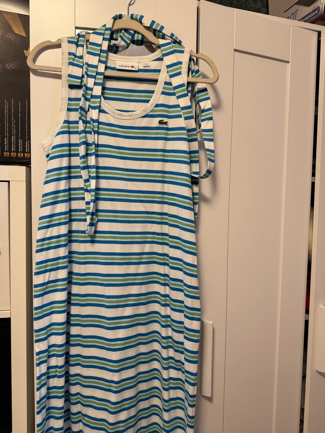 Lacoste Striped Sleeveless Maxi Dress Size 40 - photo 3