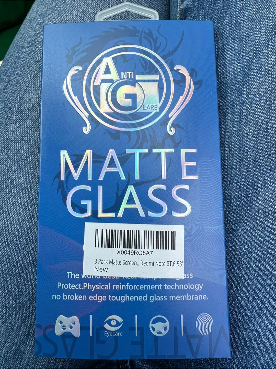 Anti Glare Matte Glass Screen Protector for Redmi Note 8T, 6.53"