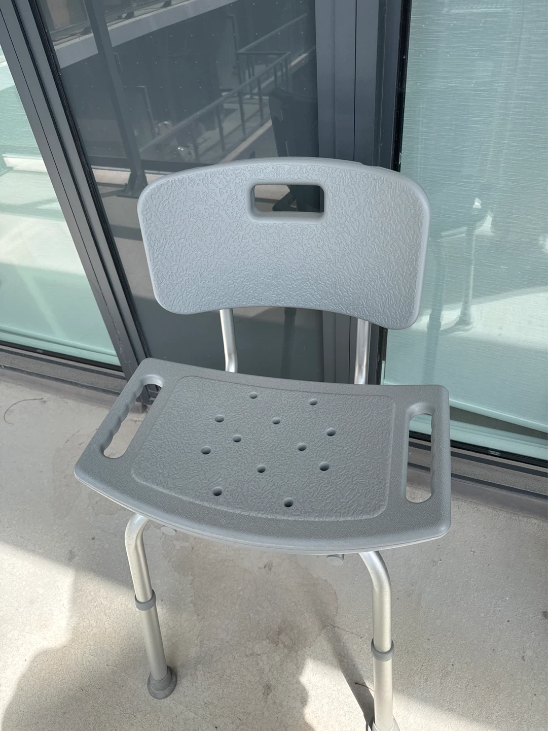 Medline Gray Standard Bath Chair with Back