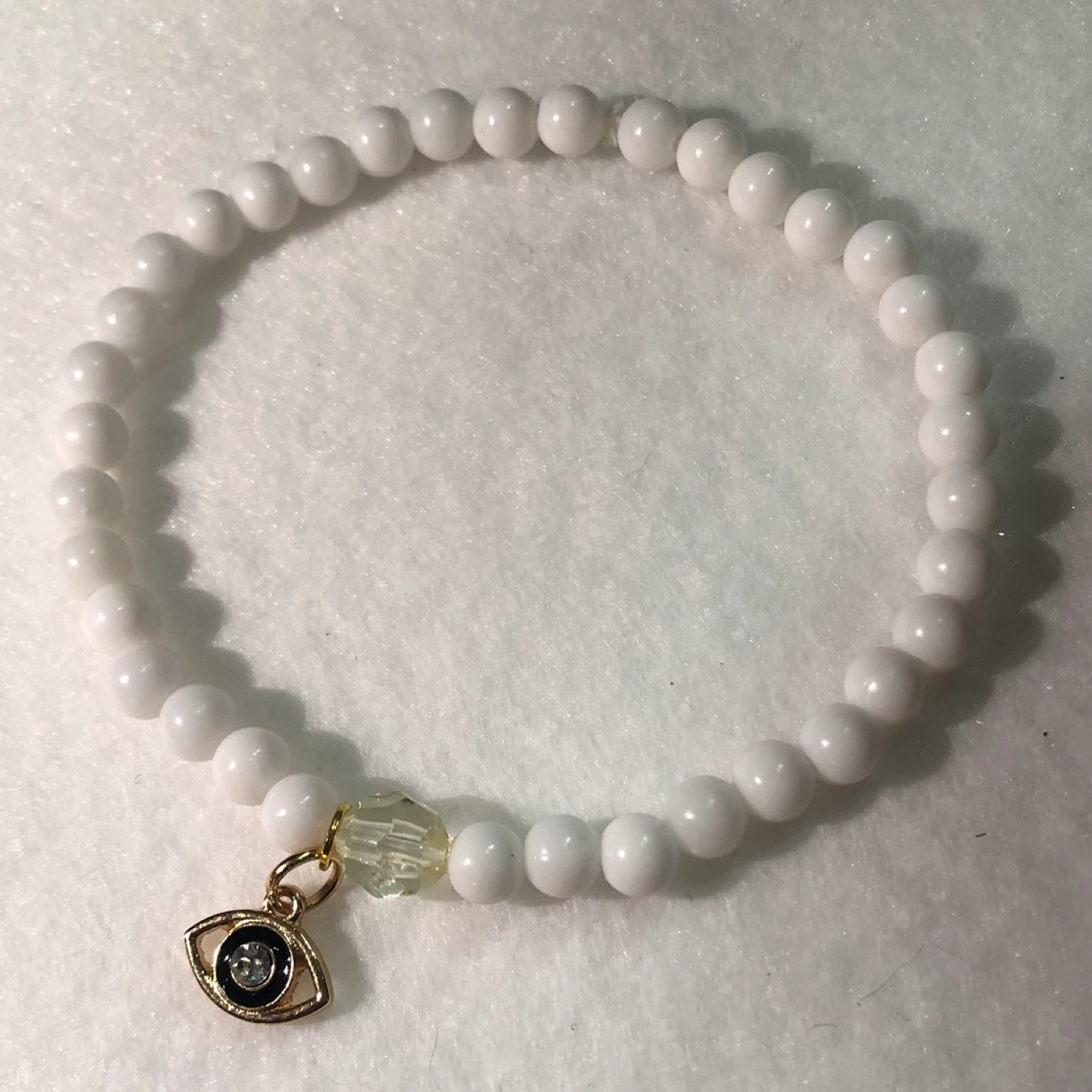 White Beaded Bracelet