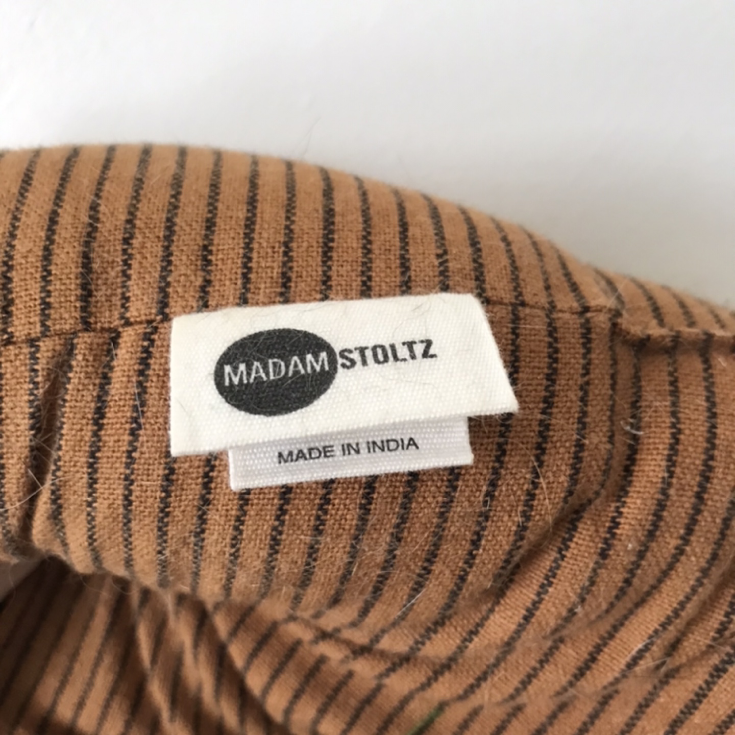 6 Seats $30 each Madam Stoltz Striped 100% Cotton Cushion - photo 2