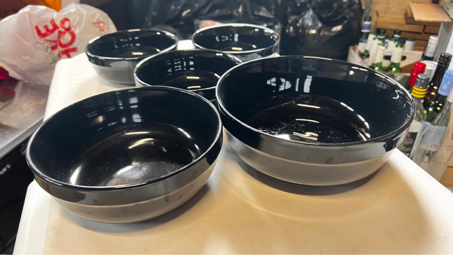 Set of 7 Black Bowls - photo 3