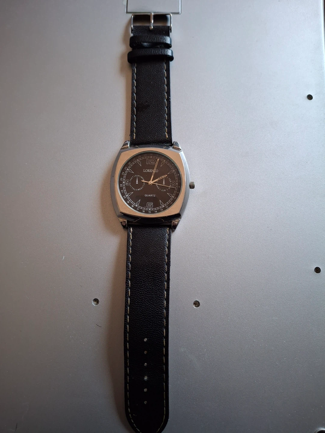 Lorenzo quartz watch with leather band - photo 4
