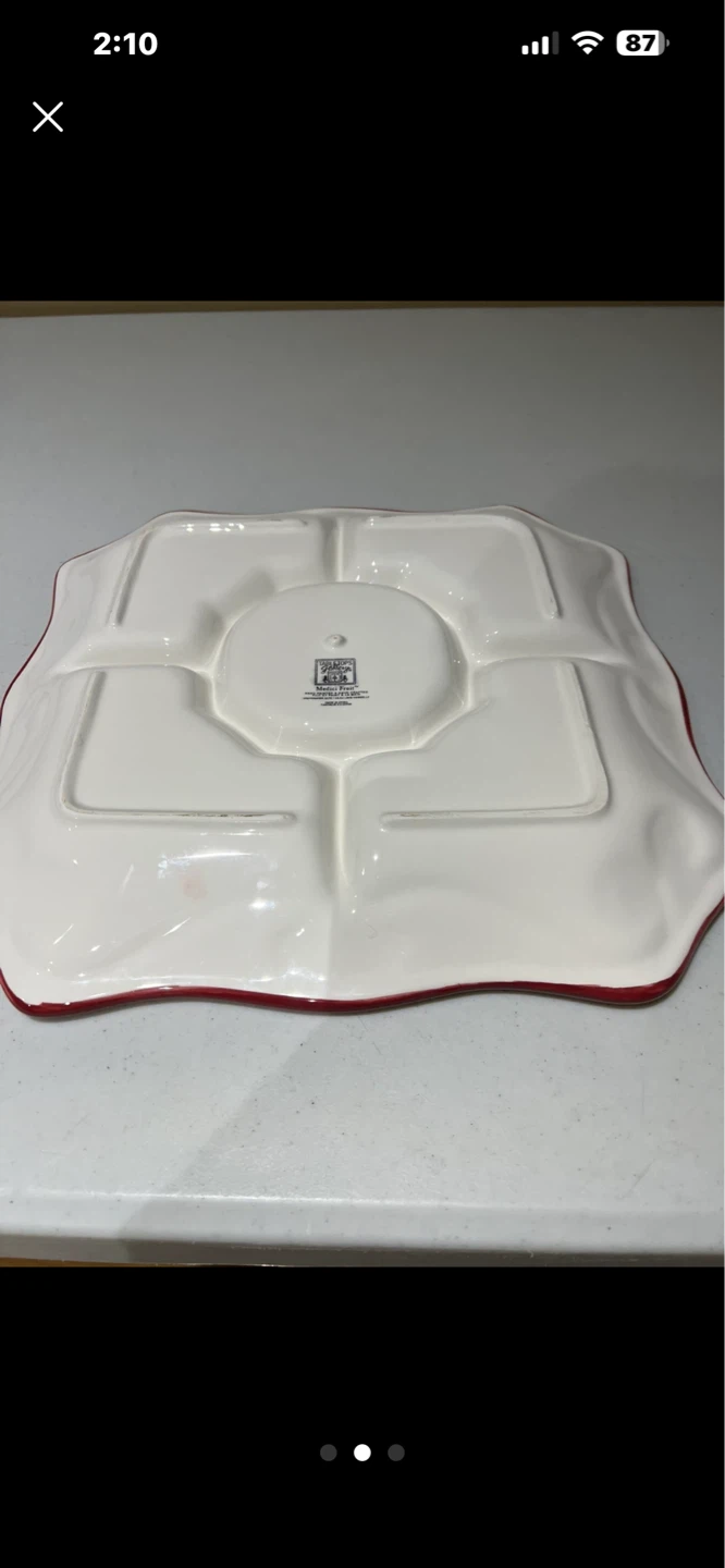 Serving Platter with Fruit Design - photo 2