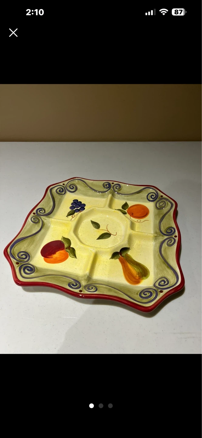 Serving Platter with Fruit Design