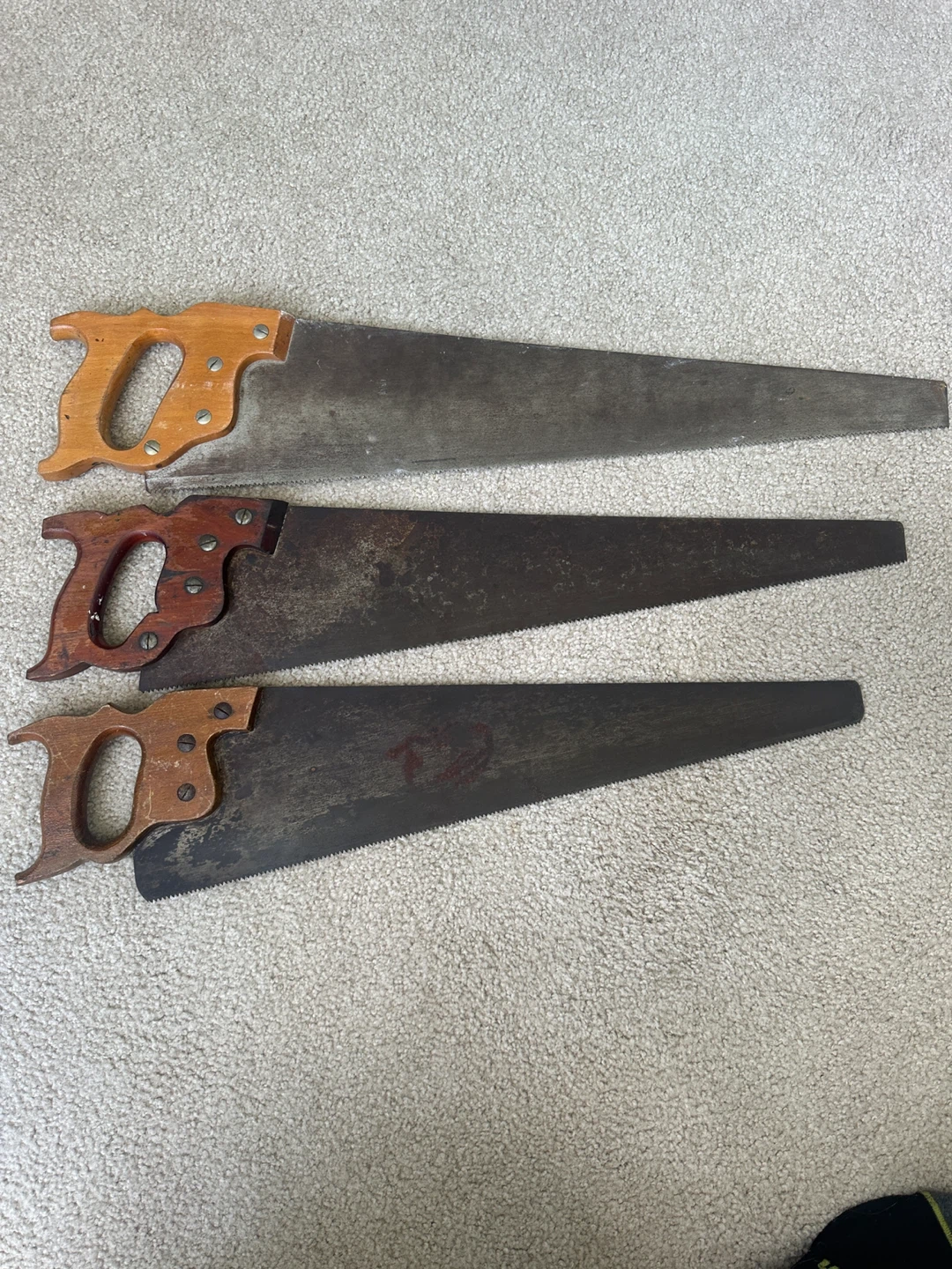 Lot of 3 Vintage Hand Saws