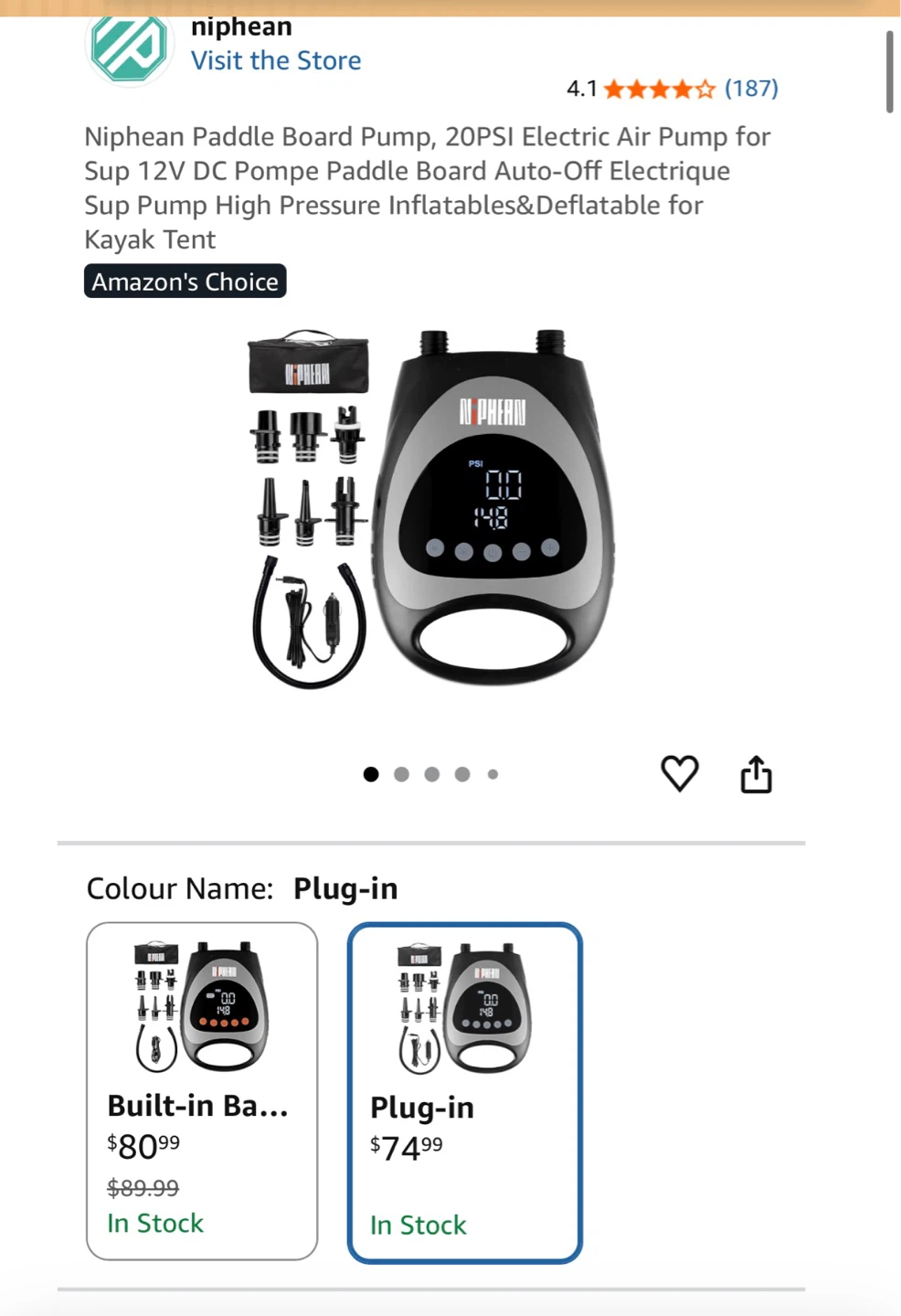 Niphean Smart Air Pump 20PSI